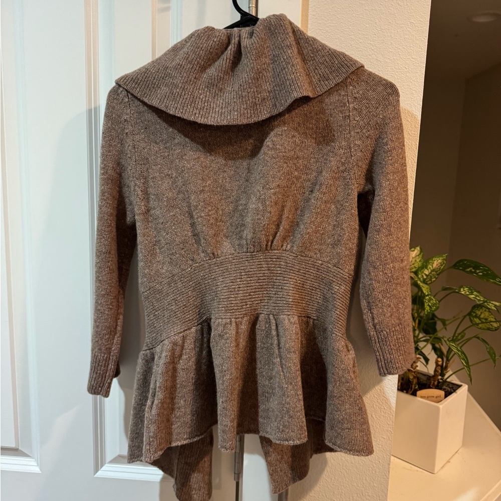 Charlotte Russe Brown Sweater with Ruffle Collar - Picture 3 of 3